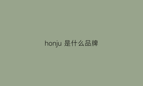 honju是什么品牌(hogan品牌中文名)